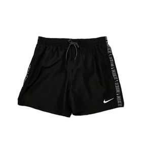Nike Men's Swoosh Logo Taped 5-inch Volley Swim Shorts Black XXL
